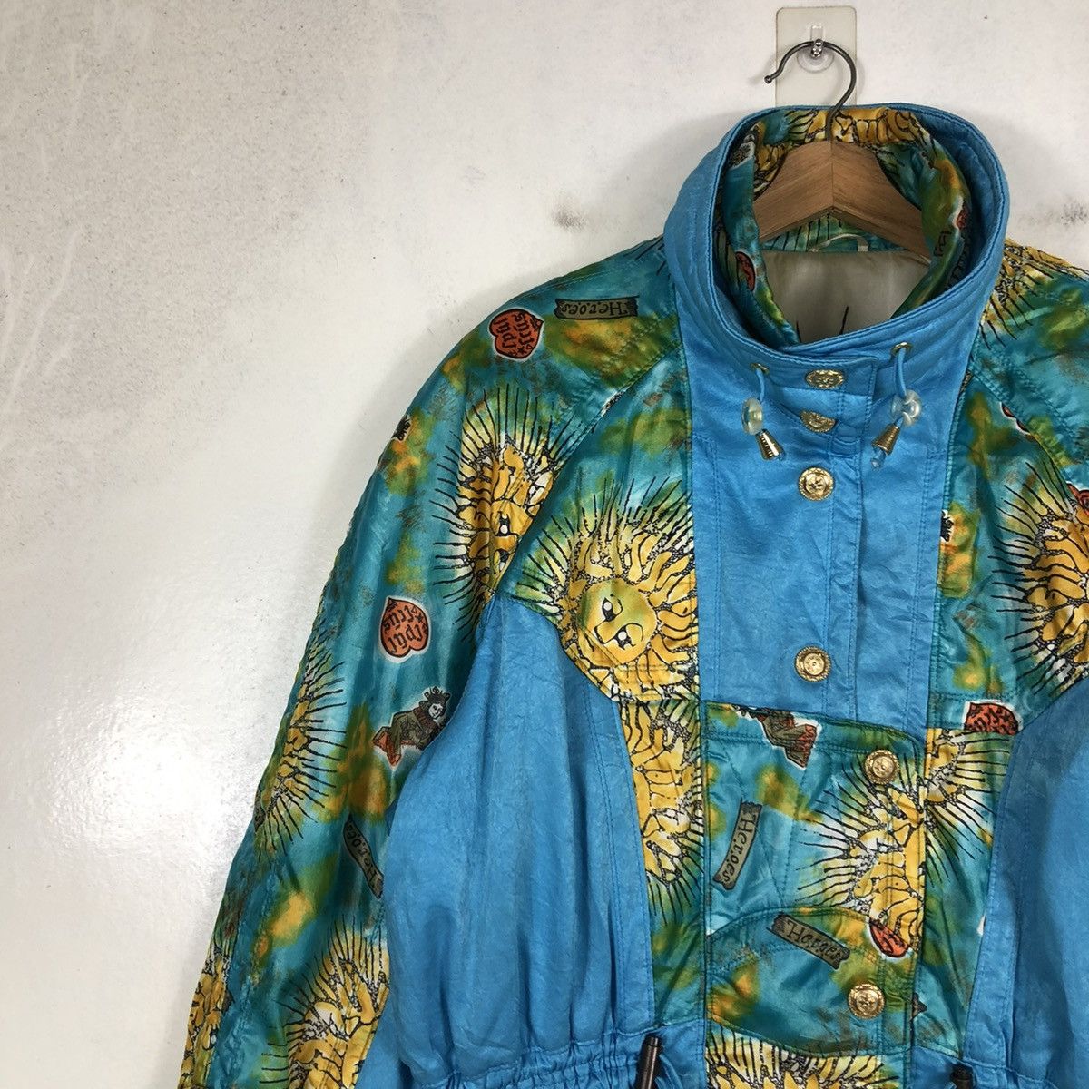 Japanese Brand 📌VINTAGE BOMBER JACKET SKI WINTER LAFONT ITALY FULL PRINT Size US L / EU 52-54 / 3 - 8 Thumbnail