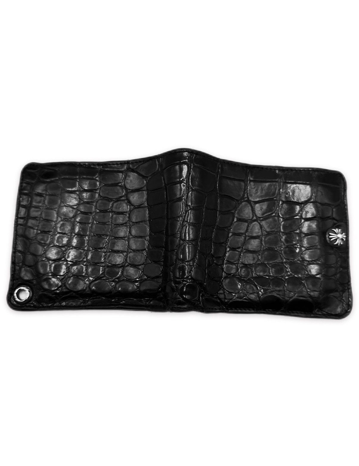 Chrome Hearts Chrome Hearts Alligator Black Leather Bifold Wallet Size ONE SIZE - 4 Thumbnail