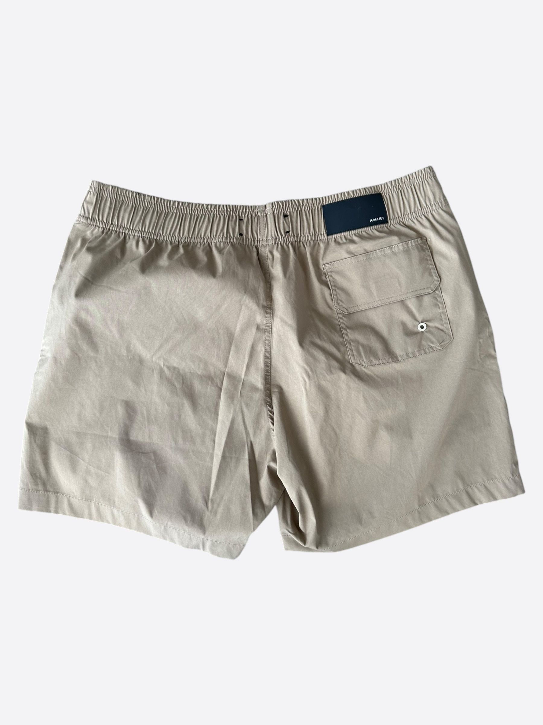 Amiri Amiri Tan & Black Core Logo Swim Shorts Size US 40 / EU 56 - 2 Thumbnail