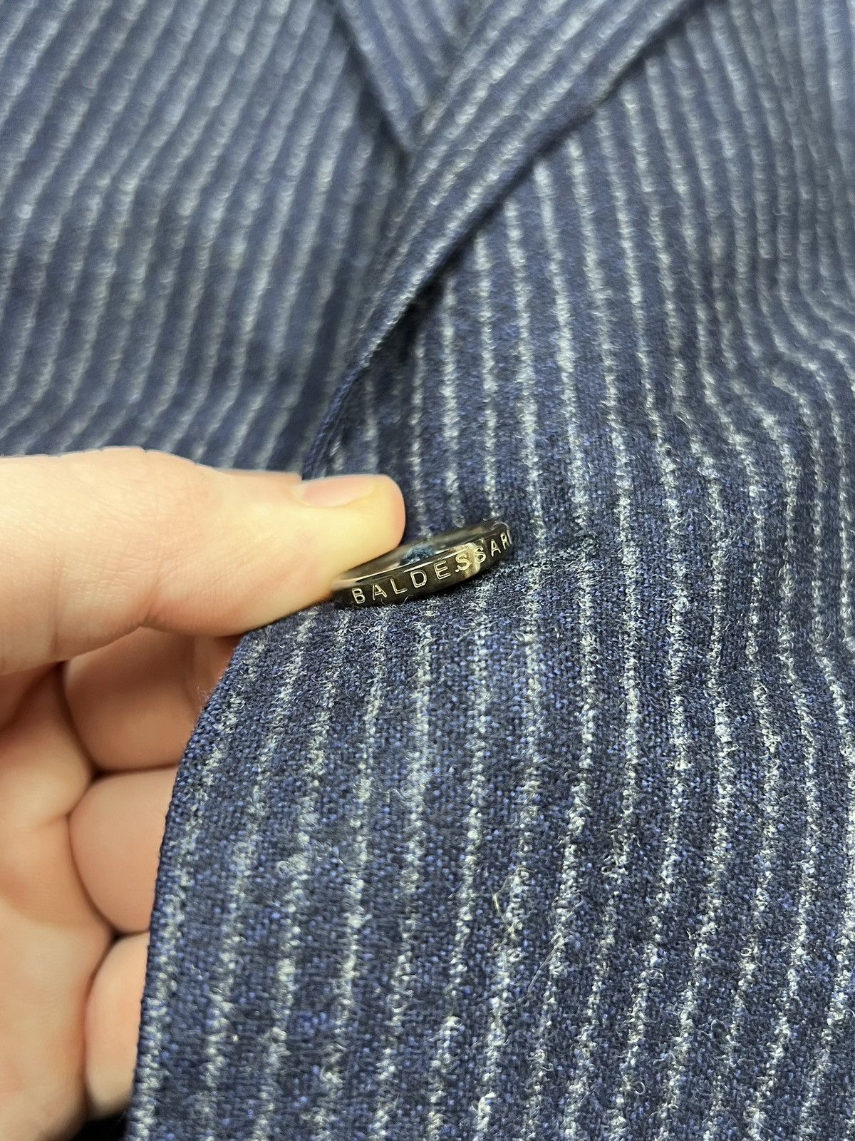 Baldessarini Baldessarini 2 Button Striped Wool Blazer (Y0179) Size 50R - 4 Thumbnail