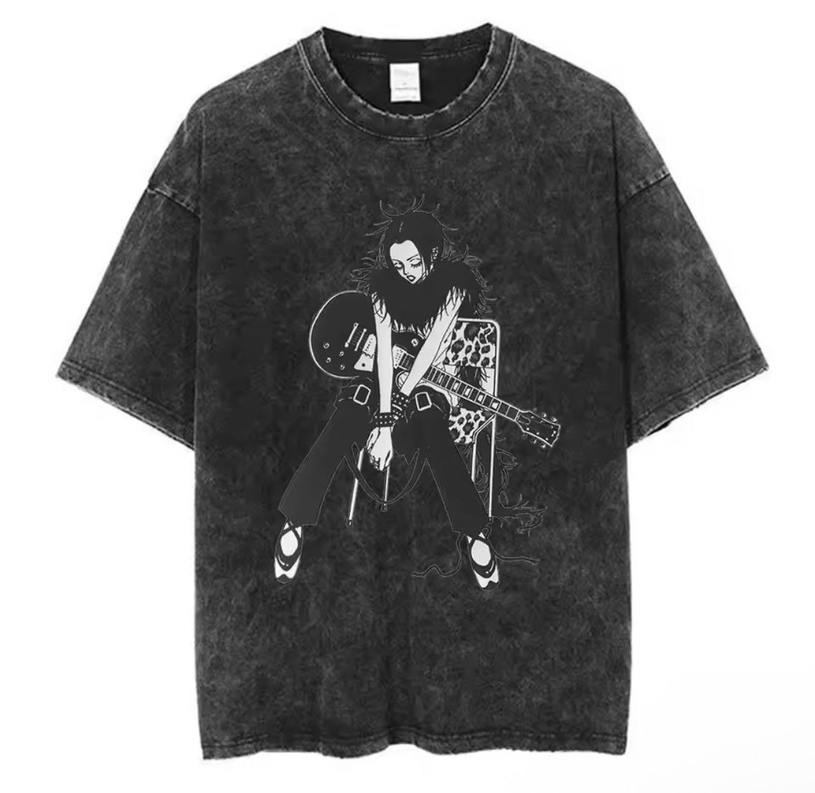 Japanese Brand Y2K Hip Hop Nana Guitarist Anime Graffiti Washed T-Shirt Size US XXL / EU 58 / 5 - 1 Thumbnail