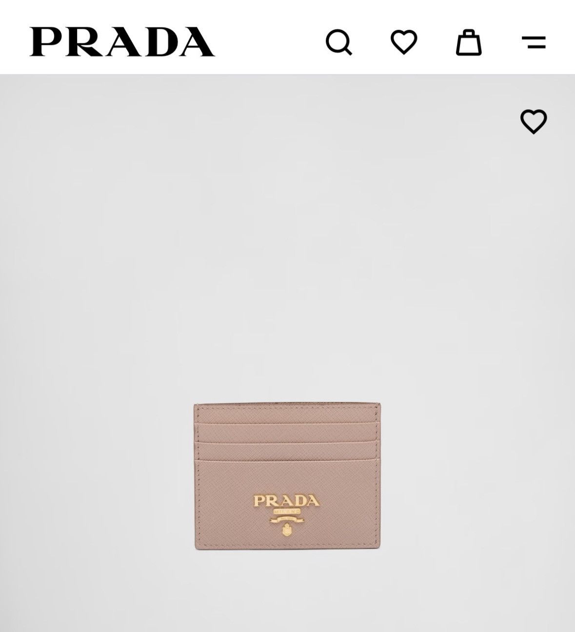 Prada Saffiano Leather Card Holder Size ONE SIZE - 1 Thumbnail