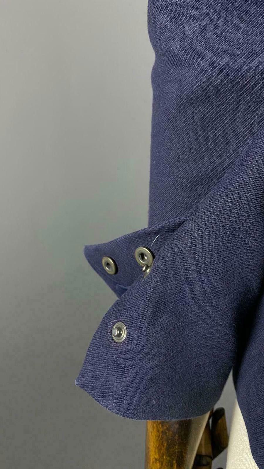 Designer Ladies Claudie Pierlot Navy Snap Blazer Jacket Size 38 Size M / US 6-8 / IT 42-44 - 5 Thumbnail