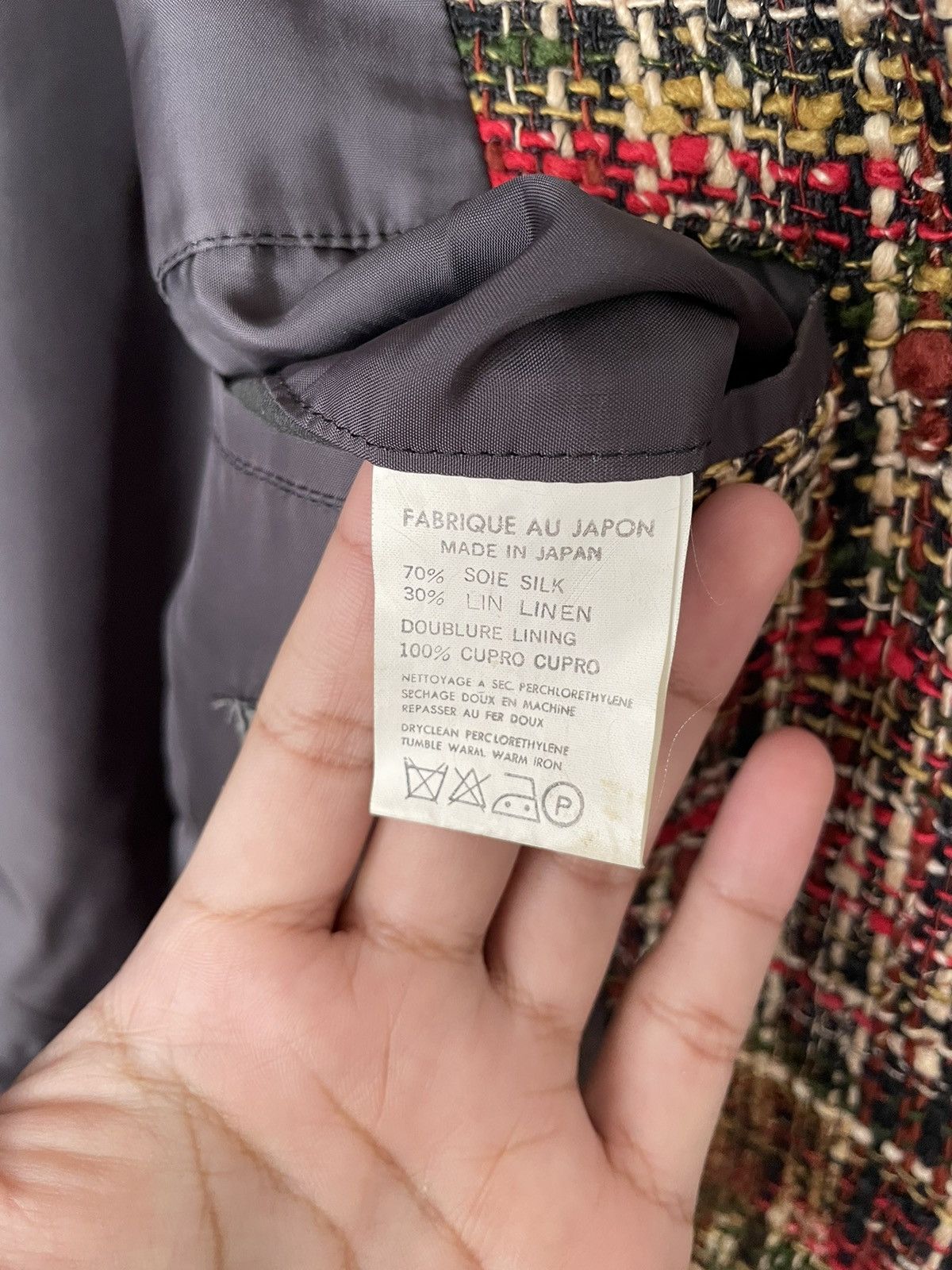 Yohji Yamamoto 80’s Pour Homme Silk-Linen Tweed Sport Coat Size US S / EU 44-46 / 1 - 8 Thumbnail