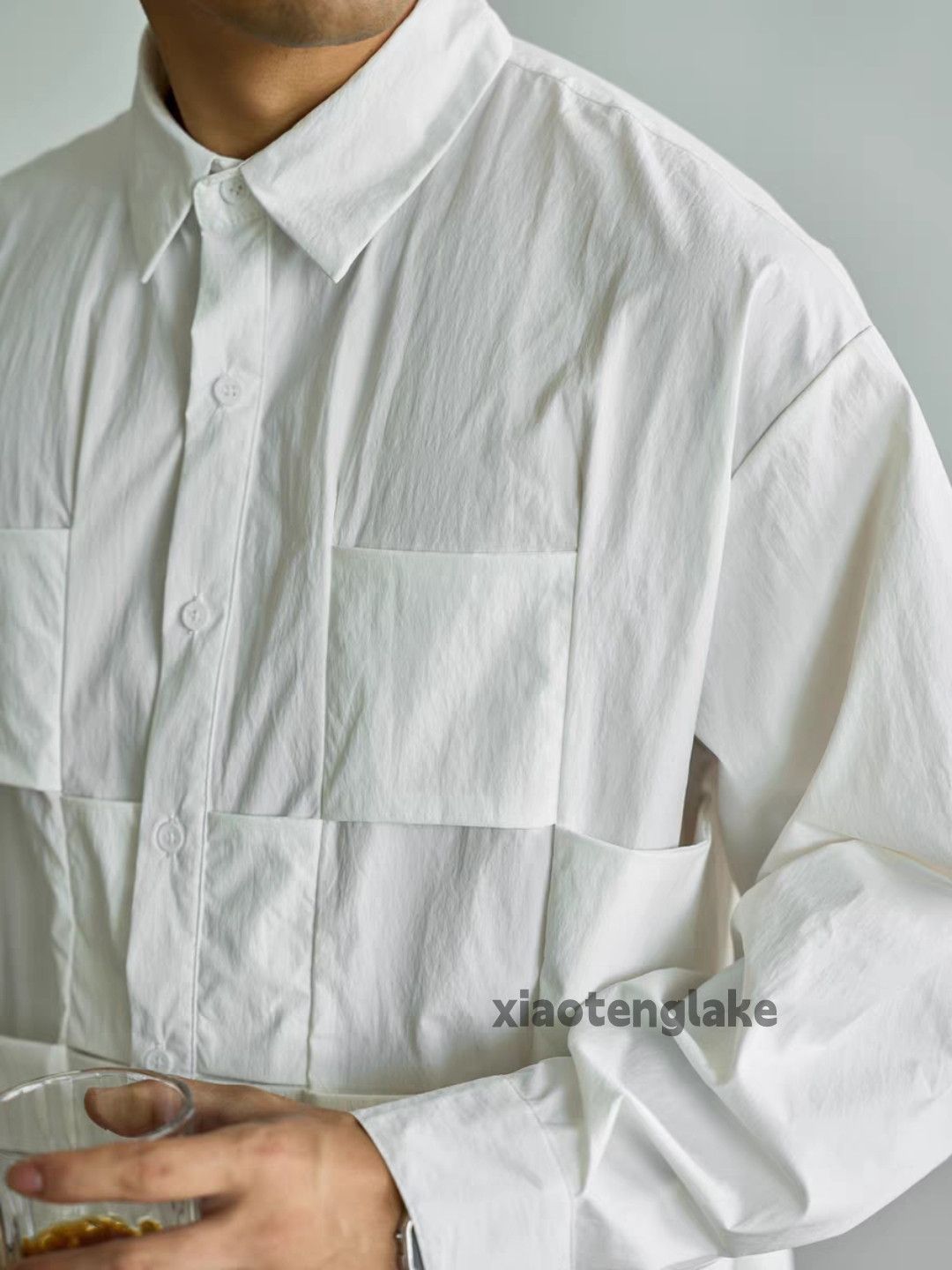 Designer × Vintage Utility skate hiphop baggy patchwork yuppie cleanfit shirts Size US 32 / EU 48 - 2 Thumbnail