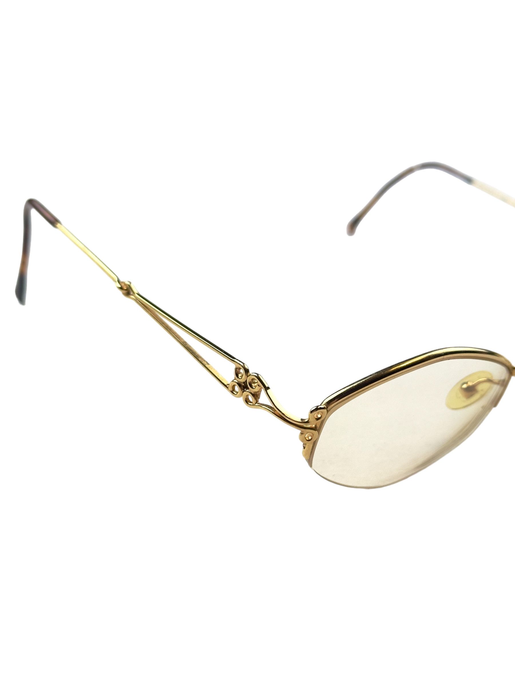 Vintage Gold Plated Henry Jullien Feriale Double OR glasses Size ONE SIZE - 5 Thumbnail