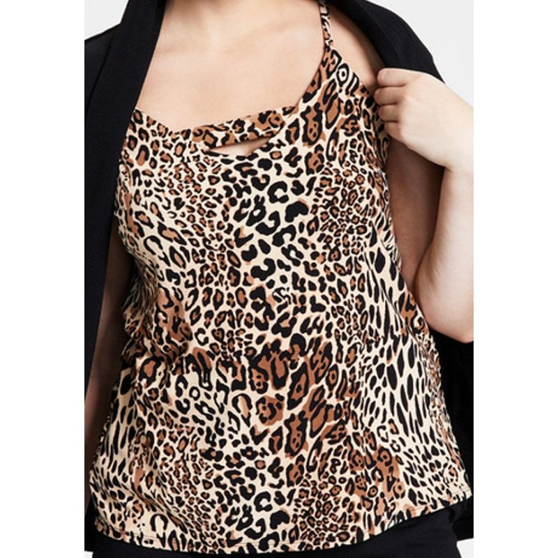 Bar III Bar III Zip Back Cheetah-Printed Camisole Top Small Size S / US 4 / IT 40 - 1 Thumbnail