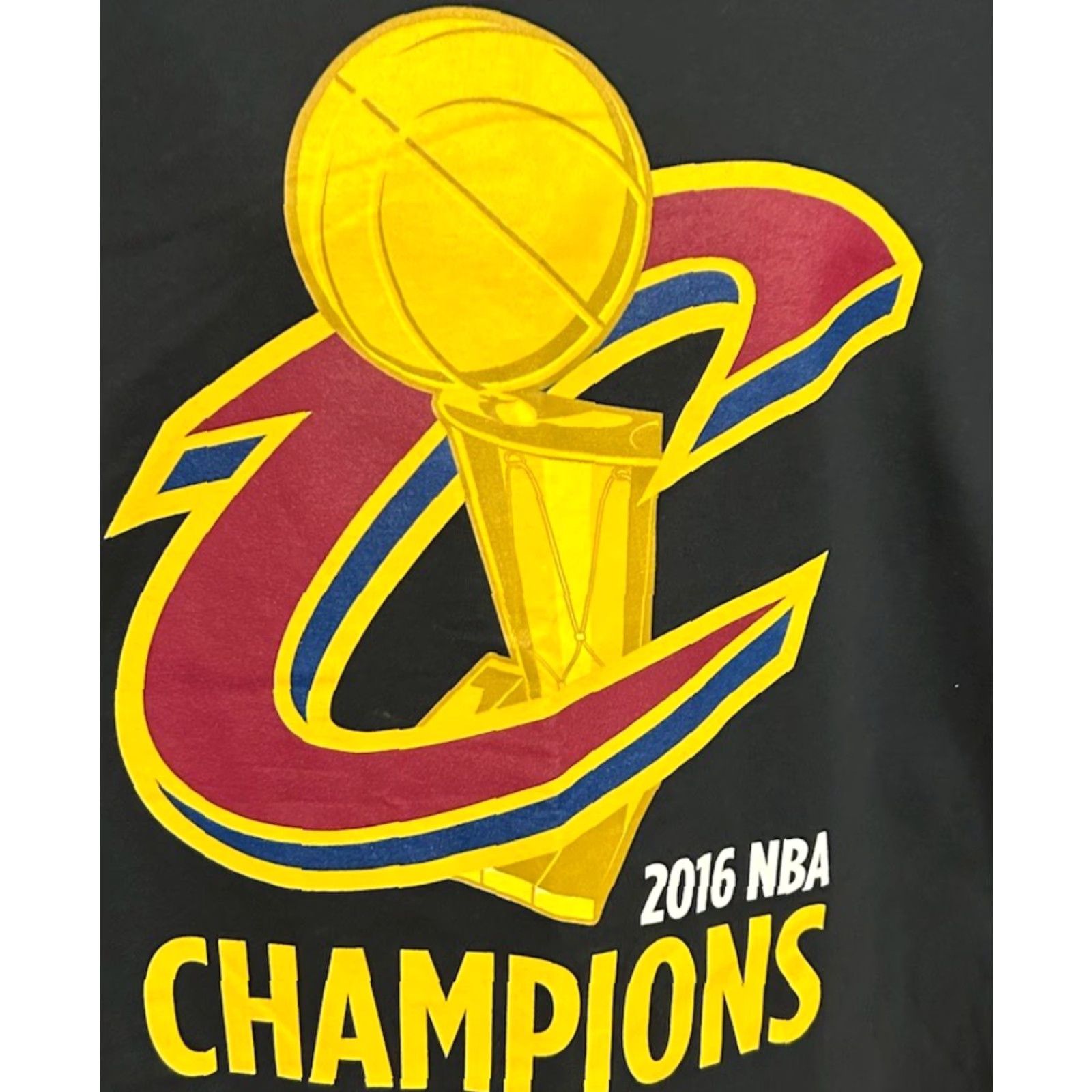 Gildan Cleveland Cavaliers Cavs 2016 NBA Champions Shirt Men XL Black Short Sleeve Gildan Heavy Cotton Logo Graphic Print Fan Wear Size US XL / EU 56 / 4 - 7 Thumbnail