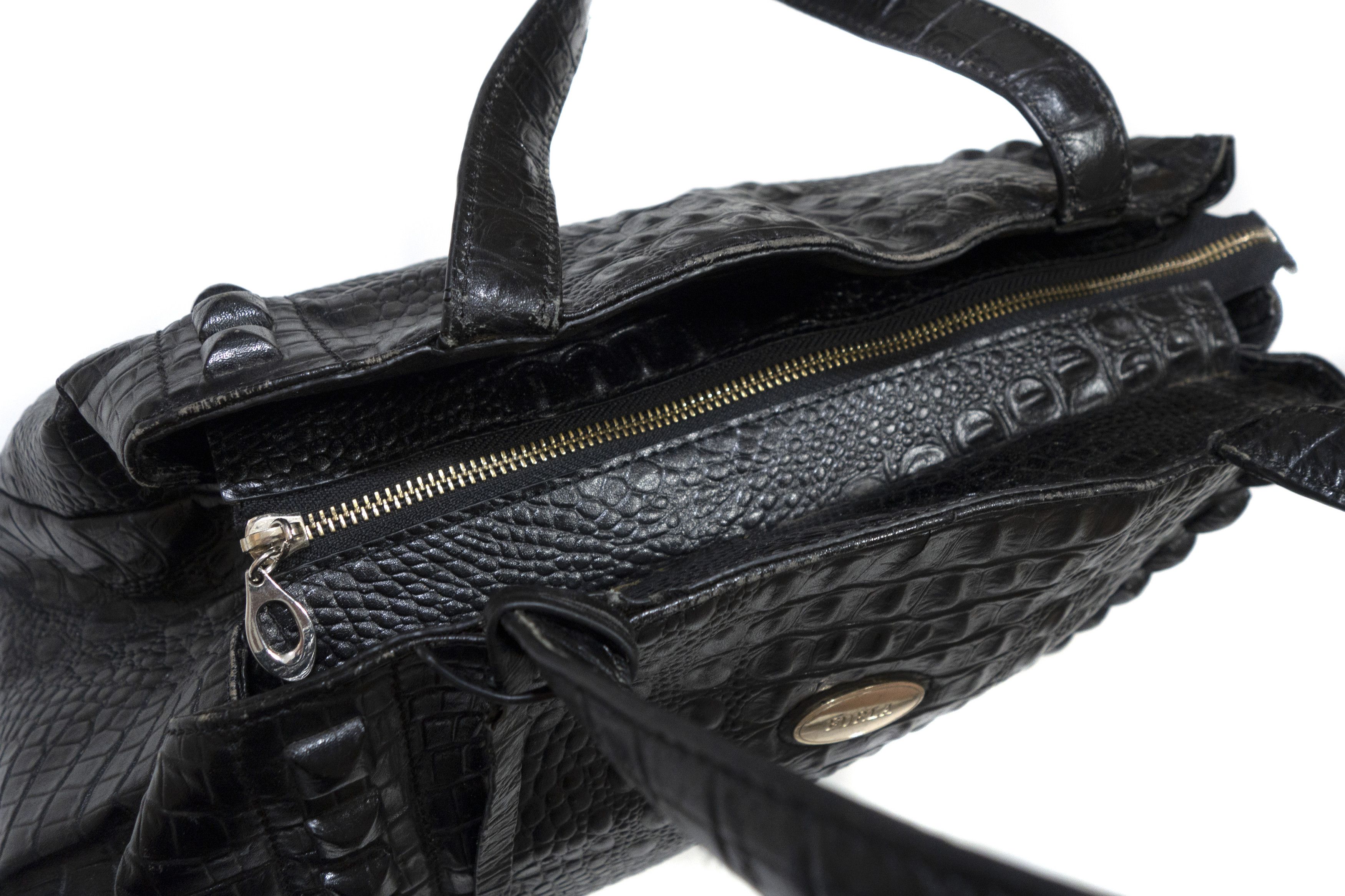 Furla 90S "Crocodile" Leather Bag Vintage Size ONE SIZE - 7 Thumbnail