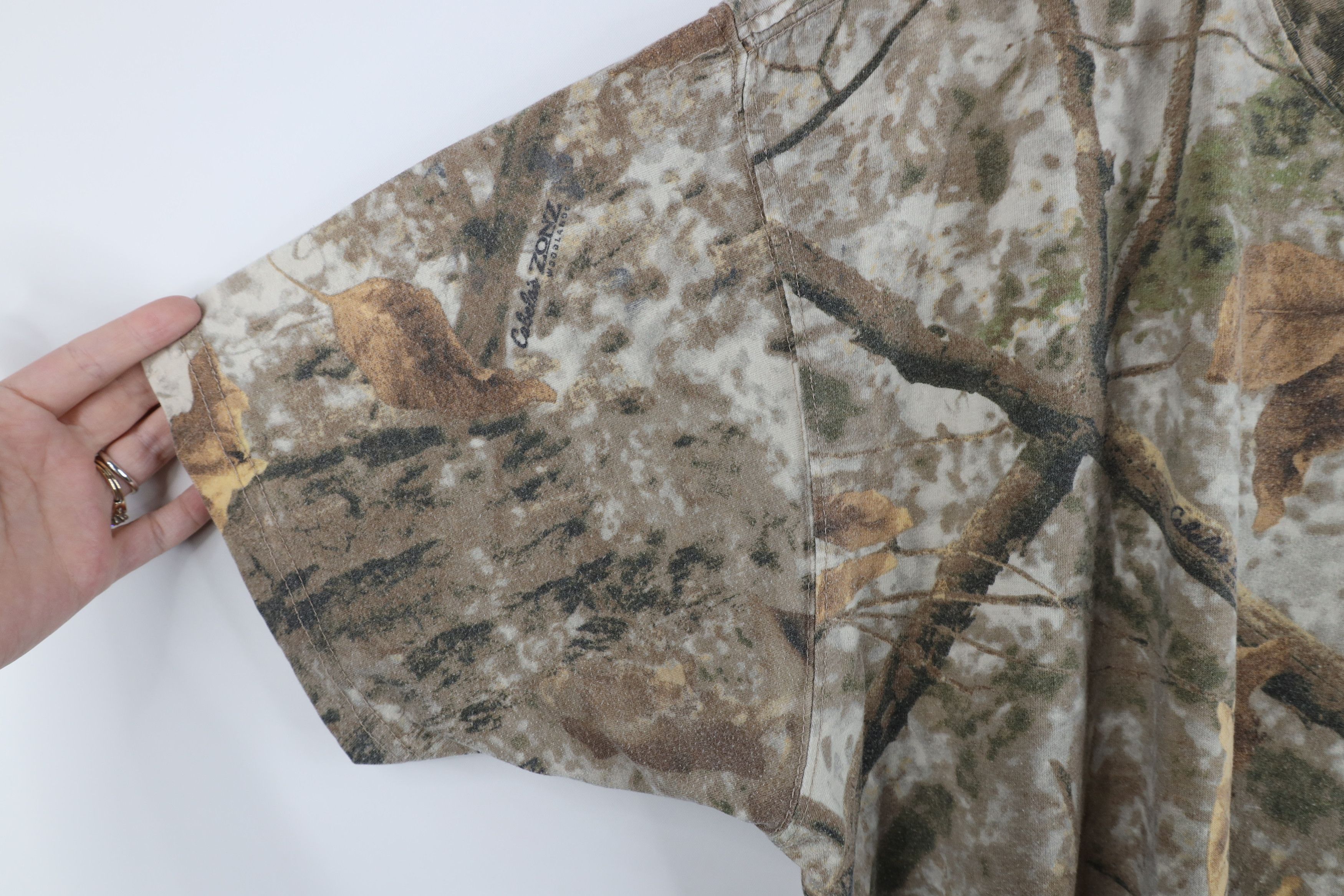 Cabelas Vintage Cabelas Distressed Camouflage Short Sleeve T-Shirt Size US XL / EU 56 / 4 - 8 Thumbnail