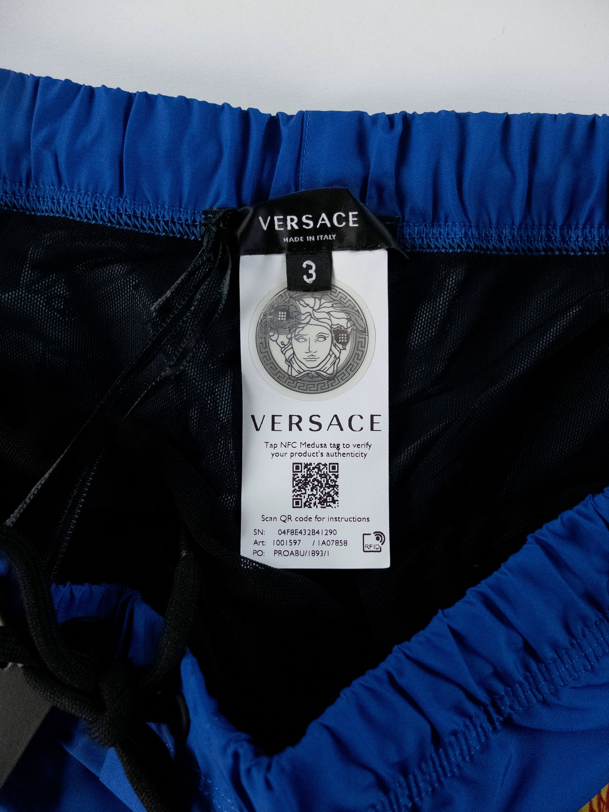 Versace VERSACE Colonnia blue Greek Column print swim shorts Small Size US 30 / EU 46 - 6 Thumbnail