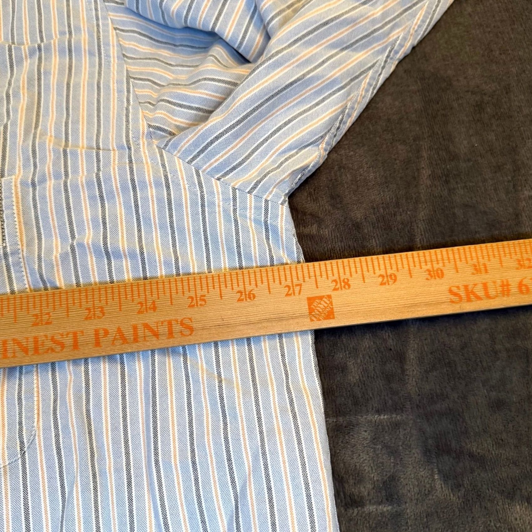 Eddie Bauer Eddie Bauer Mens XL Tall Relaxed Fit Striped Button-Down Shirt Blue Cotton Shirt Size US XL / EU 56 / 4 - 6 Thumbnail