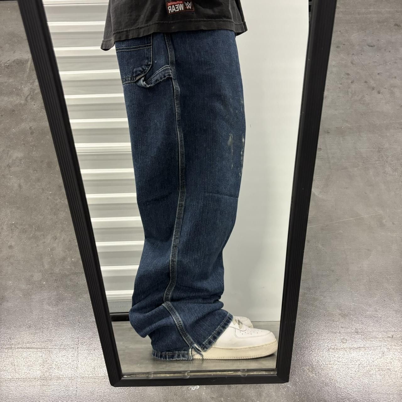 Dickies Crazy Vintage Y2K/2000s Baggy Wideleg Workwear Style Dickies Stained Carpenter Dark Wash Denim Jeans! Size US 40 / EU 56 - 2 Thumbnail