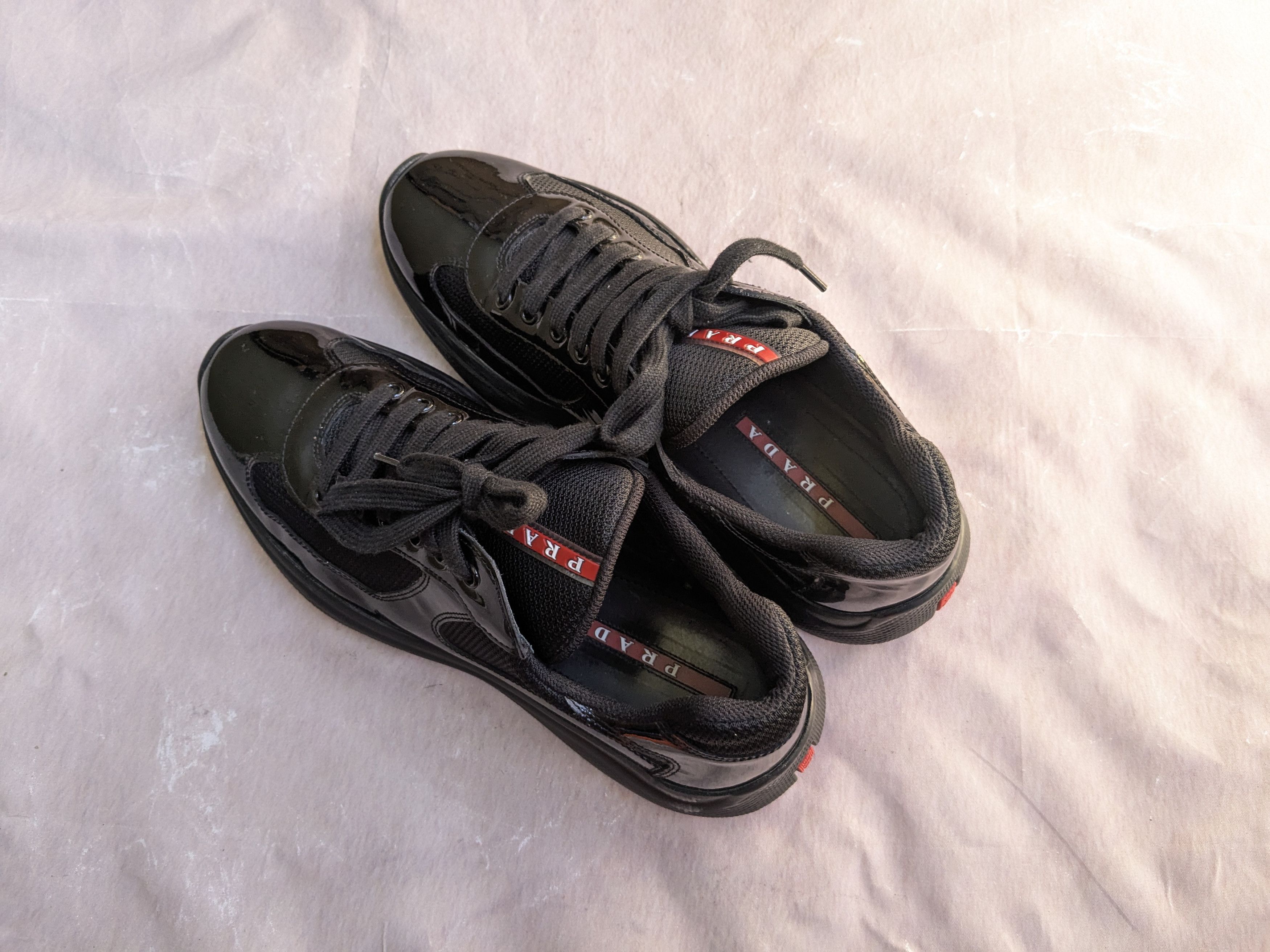 Prada Prada America's Cup Sneakers Red Black Patent 9 Low Size US 9 / EU 42 - 13 Thumbnail
