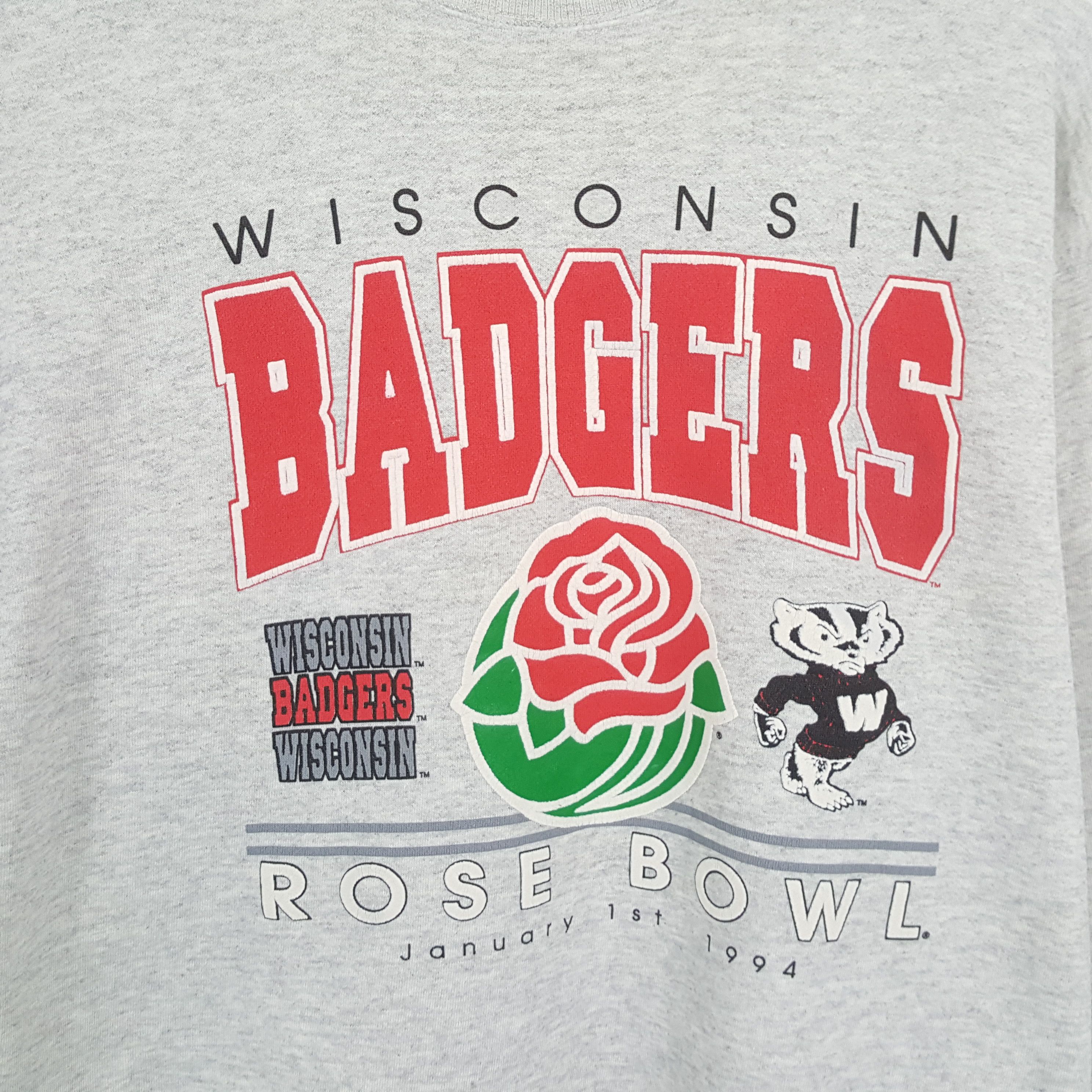 NFL × Vintage Vintage 90's WISCONSIN BADGER ROSE BOWL NFL Promo Sweatshirt Size US XL / EU 56 / 4 - 2 Thumbnail