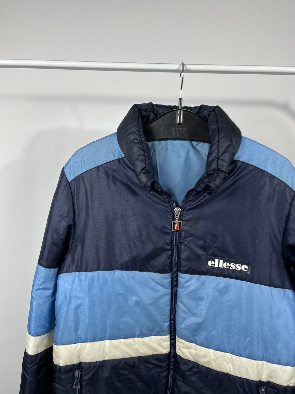 Ellesse Ellesse Vintage Puffer Jacket Blue Zip Up M Made in Italy Size US L / EU 52-54 / 3 - 3 Thumbnail