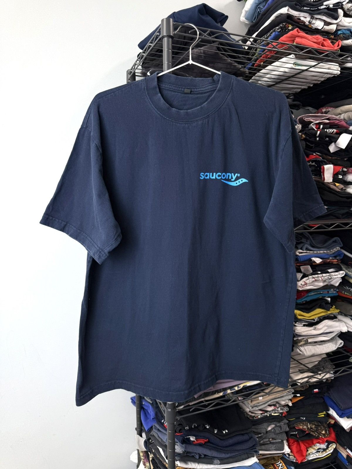 Saucony Vintage Saucony We Exist For Runners T Shirt Size US XL / EU 56 / 4 - 2 Thumbnail
