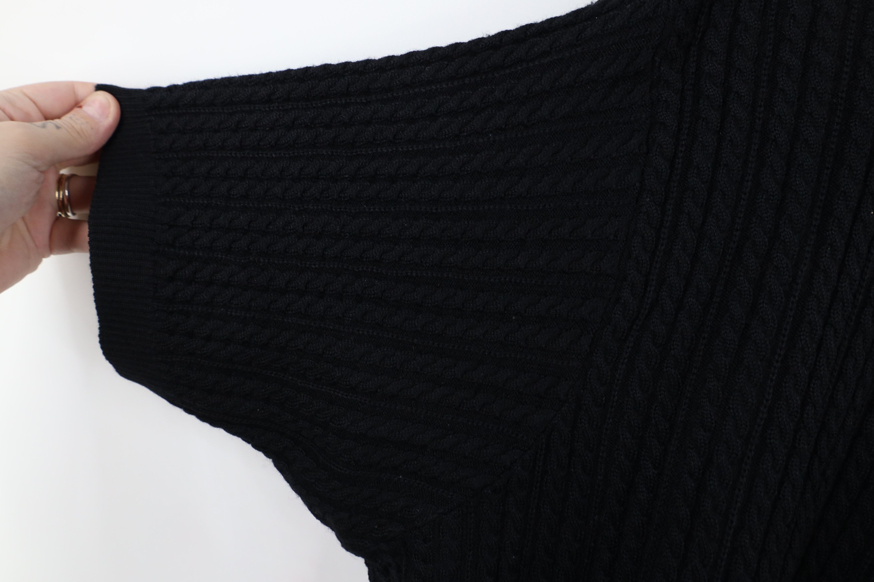 Vintage Vintage 90s Streetwear Blank Cable Knit Short Sleeve Sweater Size 3XL / US 20-22 - 5 Thumbnail