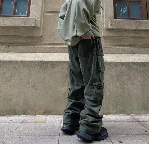 Japanese Brand Retro heavy-duty multi-pocket loose wide-leg overalls Size US 32 / EU 48 - 4 Thumbnail