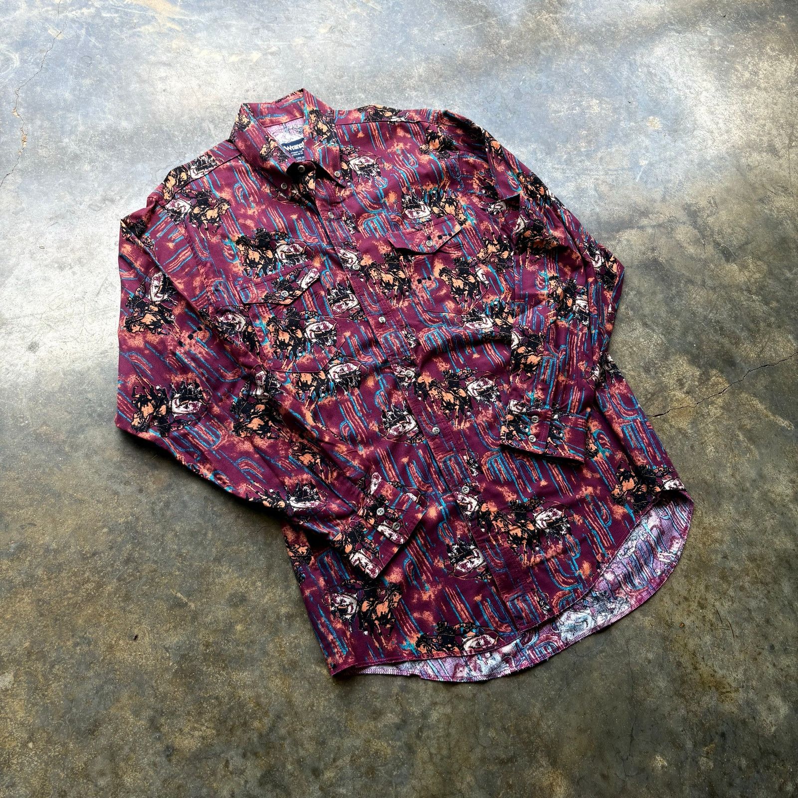 Wrangler Very Rare Wrangler Brushpopper Rodeo Western Shirt Size US XL / EU 56 / 4 - 2 Thumbnail