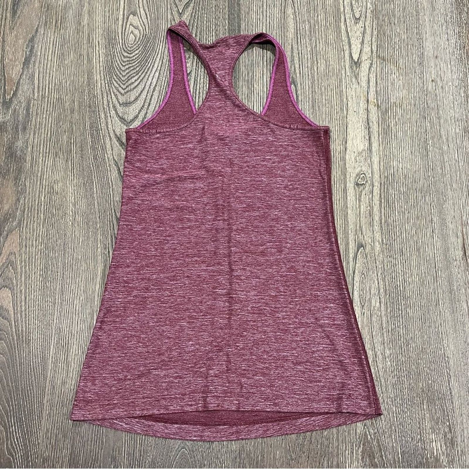 Vintage Lululemon Womens Tank Top Scoop Neck Heather Red Size 6 Size M / US 6-8 / IT 42-44 - 3 Thumbnail
