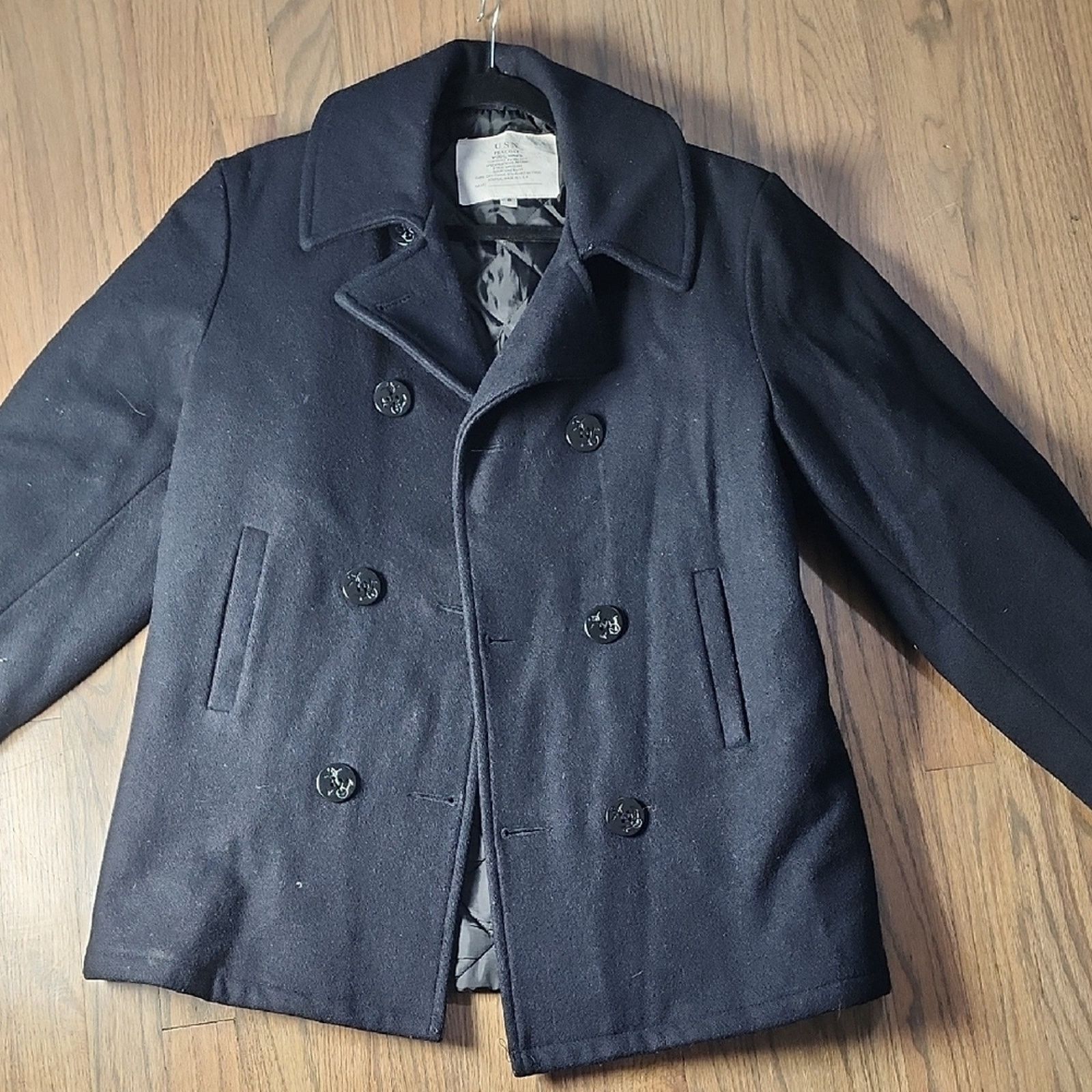 Other US NAVY Men's Black Peacoat Size US S / EU 44-46 / 1 - 1 Thumbnail