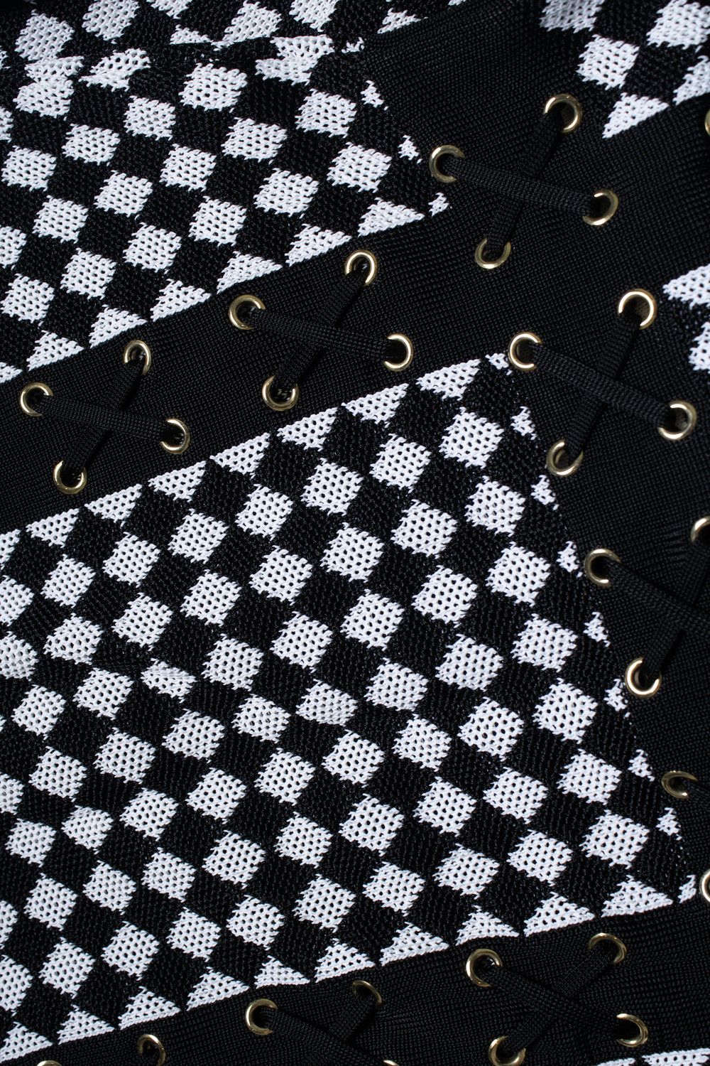 Balmain Balmain, checked knit dress in black and white Size XS / US 0-2 / IT 36-38 - 7 Thumbnail