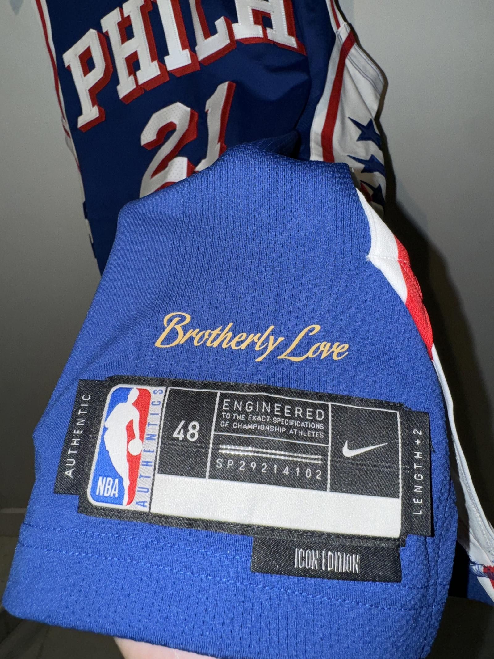 Designer Nike Philadelphia 76ers Joel Embiid Authentic Jersey Sz L 48 Size US L / EU 52-54 / 3 - 2 Thumbnail