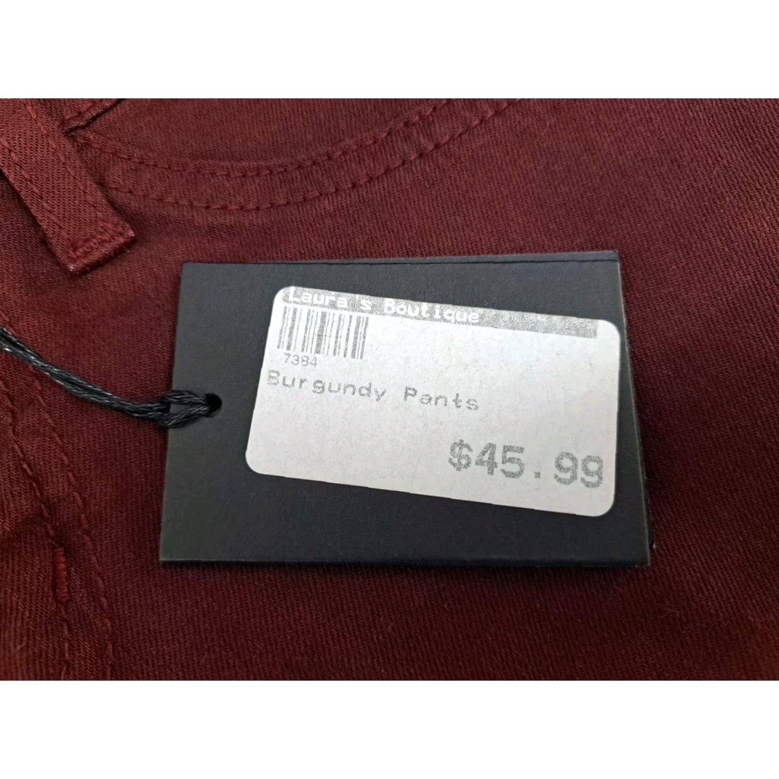 Vintage NWT Flying Monkey Womens Burgundy Jeans Size 26 Regular Inseam 31 Inseam Straight Denim Stretch Pockets Zipper Button Logo Vintage No Size 26" / US 2 / IT 38 - 7 Thumbnail