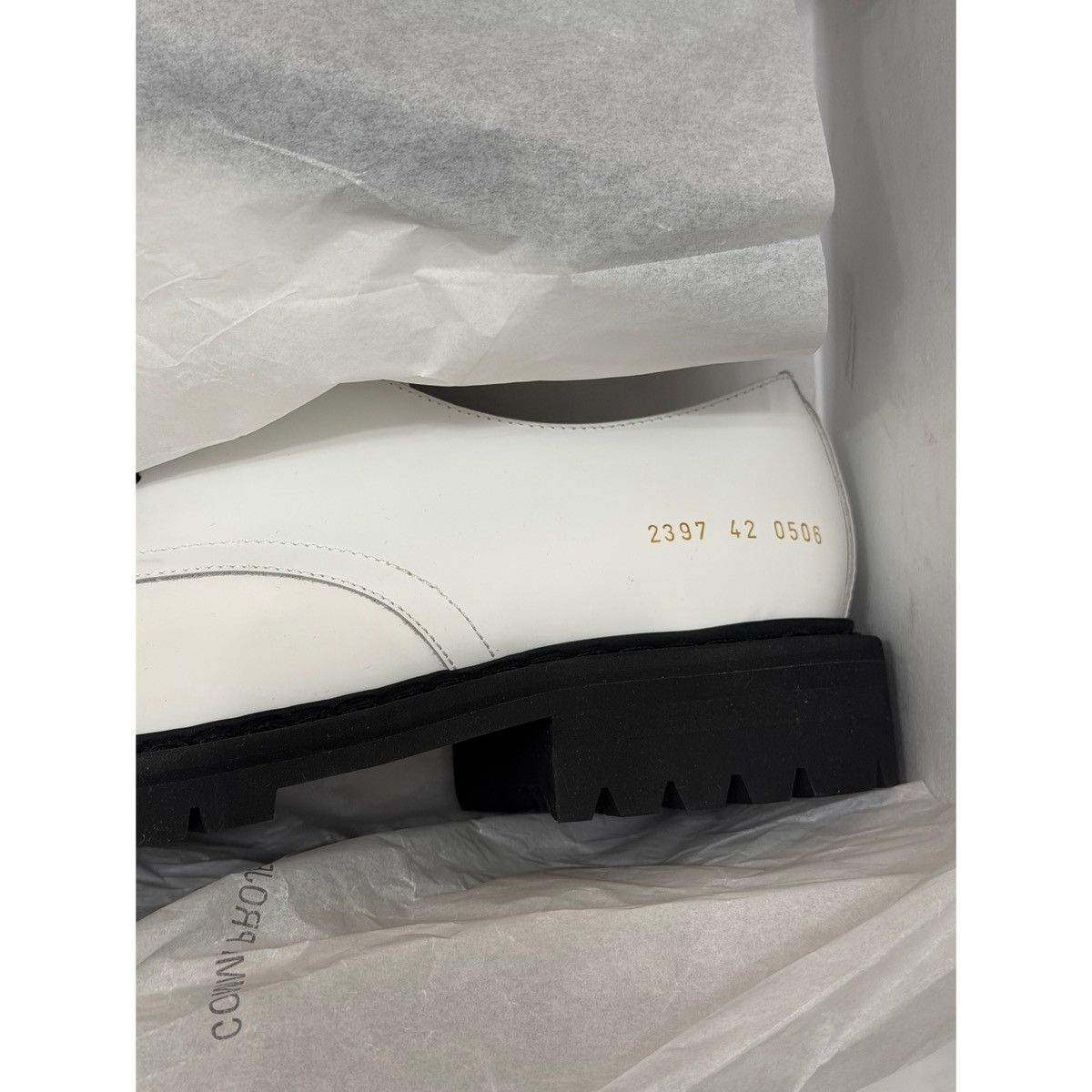 Common Projects COMMON PROJECTS WHITE OFFICER DERBY SHOES Size US 9 / EU 42 - 4 Thumbnail