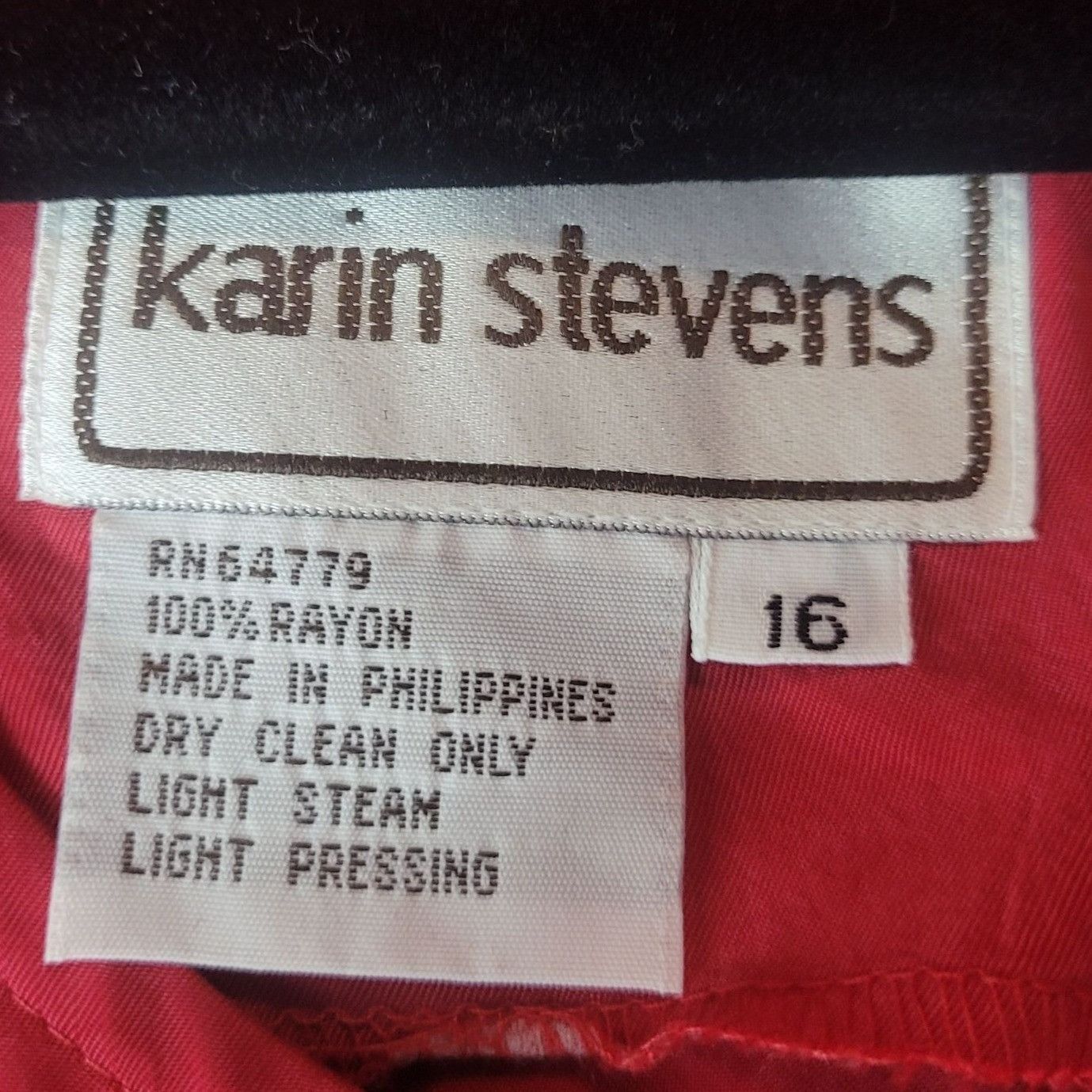 Vintage Karin Stevens Red Sleeveless Modest Maxi Dress 16 2pc Set Pl Size XXL / US 16-18 / IT 52-54 - 3 Thumbnail