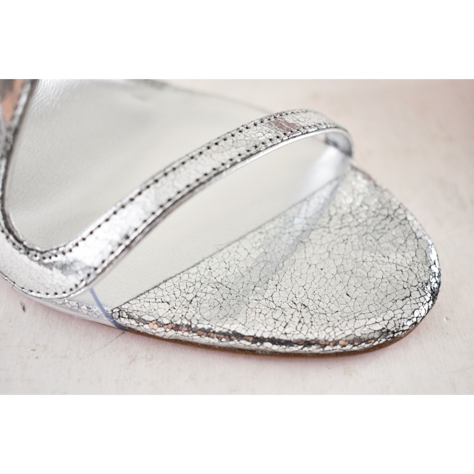 Christian Louboutin Christian Louboutin Rosalie 100 Silver Maoir Ankle Strap Size US 11 / IT 41 - 6 Thumbnail