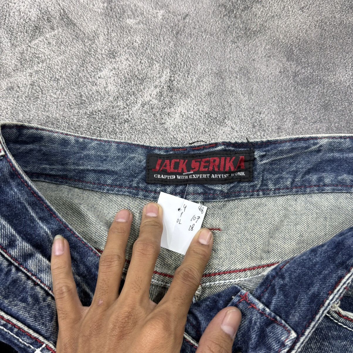 Japanese Brand Jack Serika punk artist riot light wash denim jeans Size US 34 / EU 50 - 5 Thumbnail