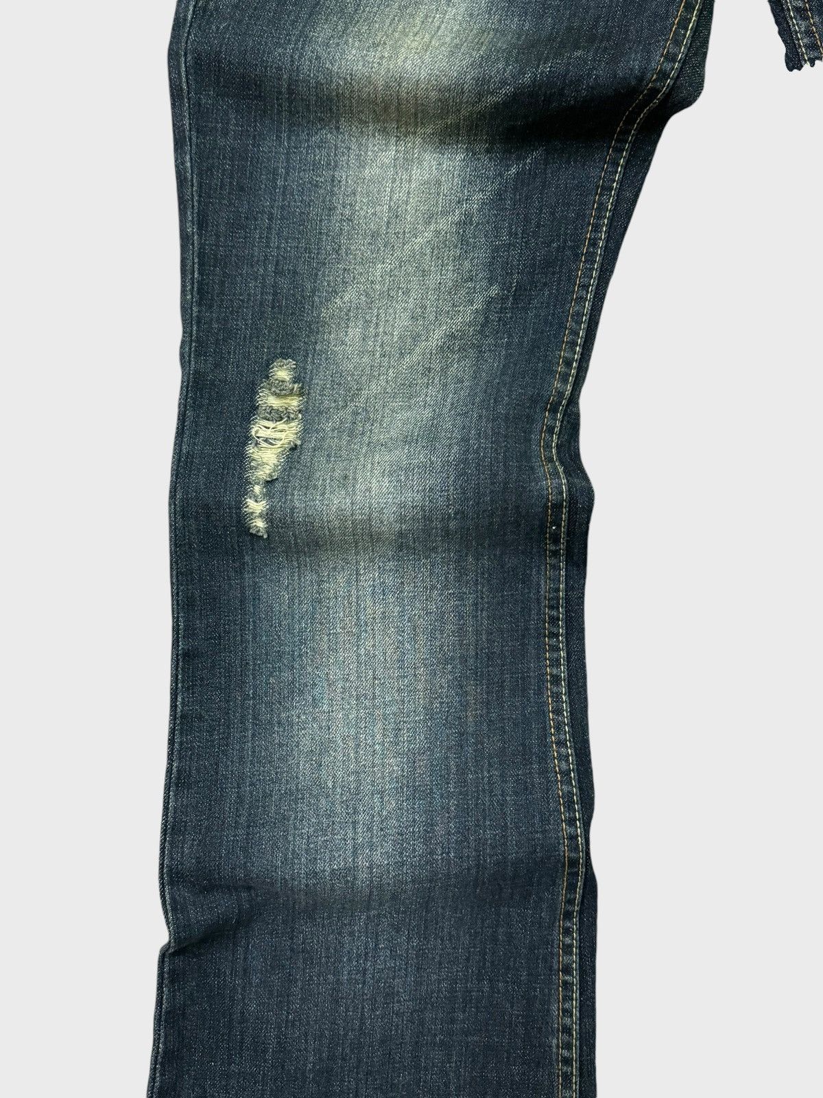 Japanese Brand Root Three Japan Muddy Wash Flared Denim Pants Size US 33 - 7 Thumbnail