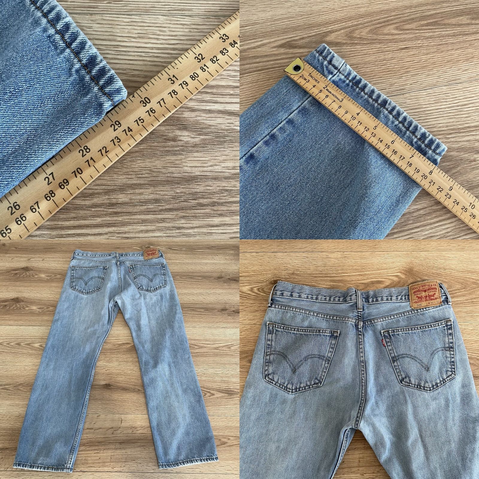 Levi's VINTAGE Levi's 505 Jeans Men Regular Fit Straight Cotton Denim Light Wash Distressed 36x30 Size US 36 / EU 52 - 8 Thumbnail