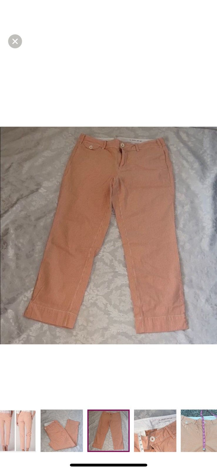 Anthropologie Anthropologie Paper boy pinstriped pants women’s size 10‎ Size 32" / US 10 / IT 46 - 2 Thumbnail