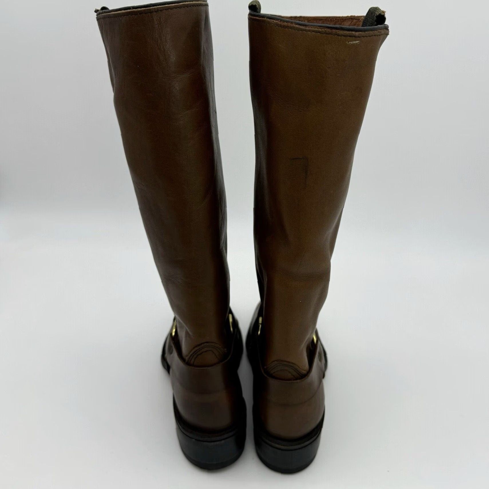 Vintage VINTAGE ACME DINGO 13" HARNESS BOOTS 6.5 D BROWN LEATHER COWBOY SQUARE TOE USA MADE Unisex Size US 7 / IT 37 - 5 Thumbnail