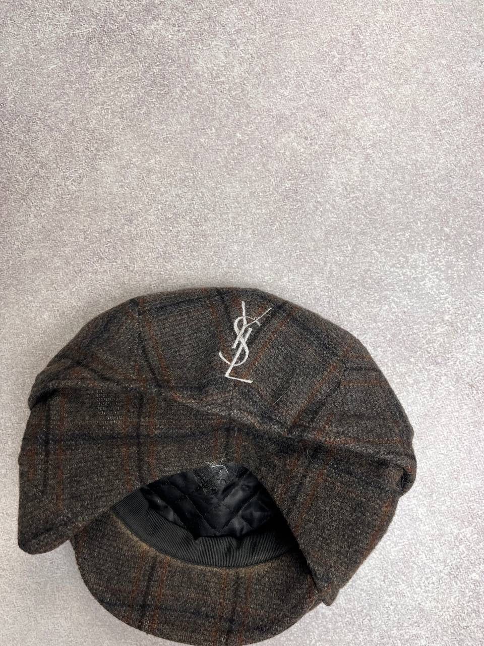 Saint Laurent Paris × Vintage × Yves Saint Laurent VINTAGE YSL YVES SAINT LAURENT BIG LOGO BERET HAT OS Size ONE SIZE - 5 Thumbnail