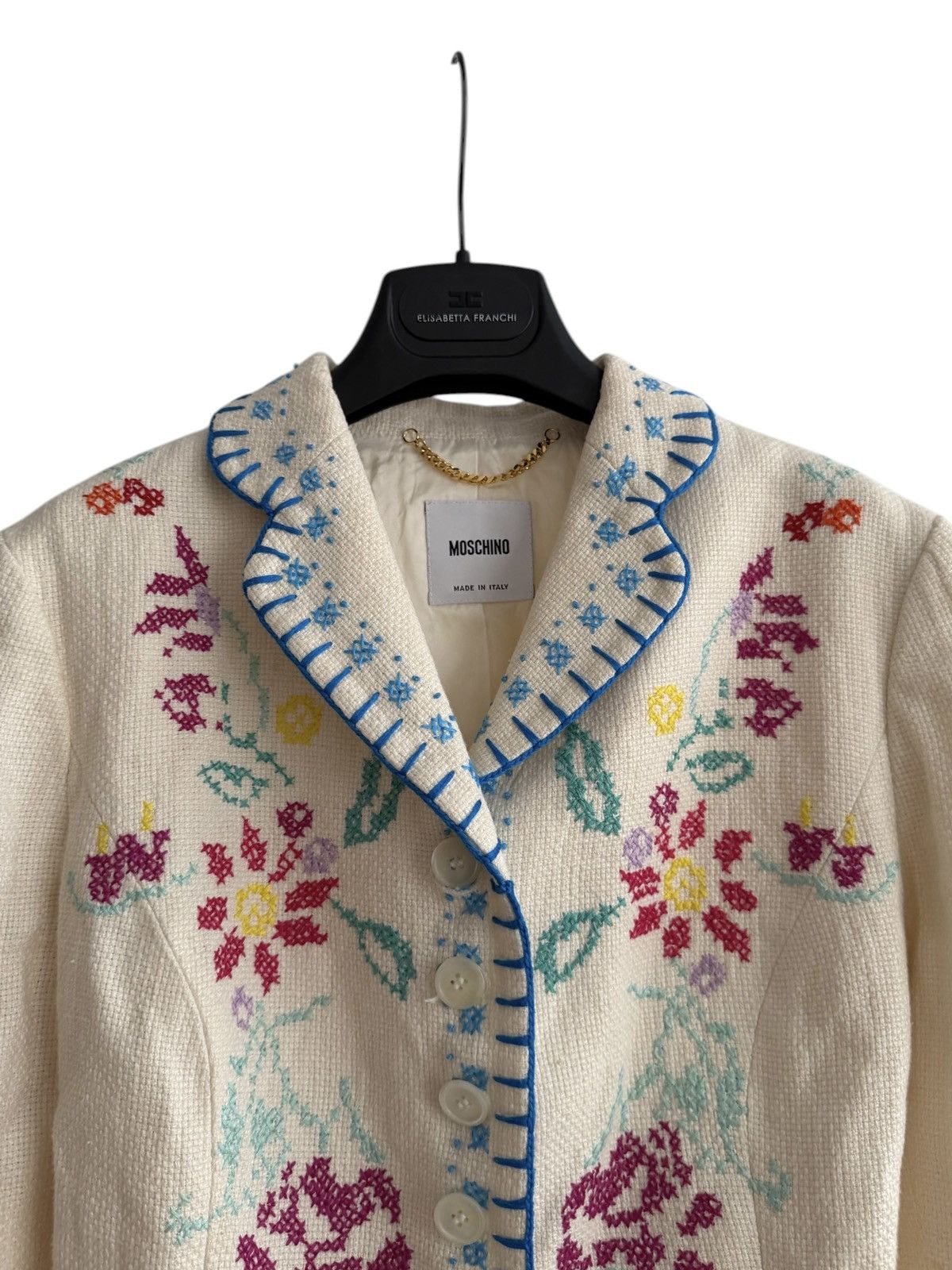 Moschino Moschino Embroidery Linen Jacket Size XS / US 0-2 / IT 36-38 - 4 Thumbnail