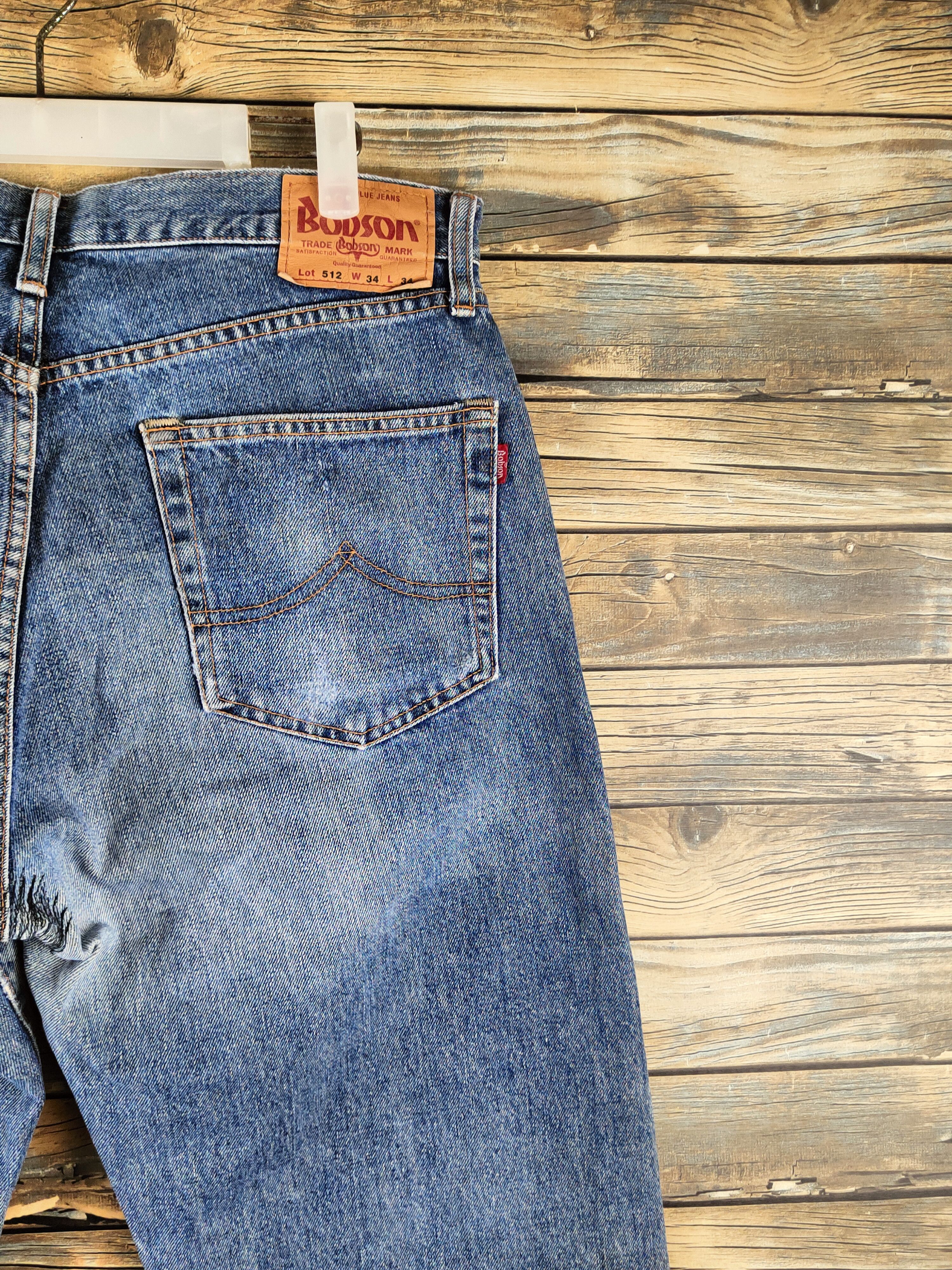 Japanese Brand Bobson Blue Distressed Ripped Jeans #S2886 Size US 33 - 11 Thumbnail