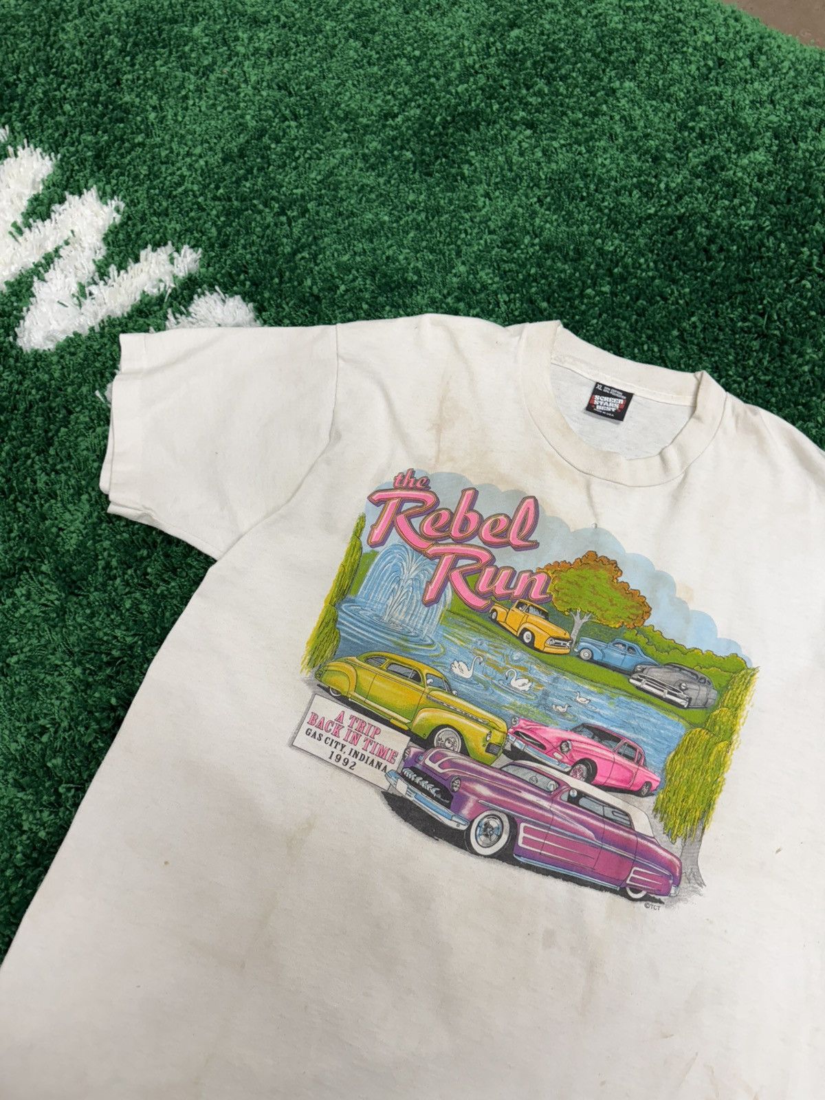 Vintage Vintage Screen Stars " Rebel Run " Indiana Tee XL Size US XL / EU 56 / 4 - 3 Thumbnail