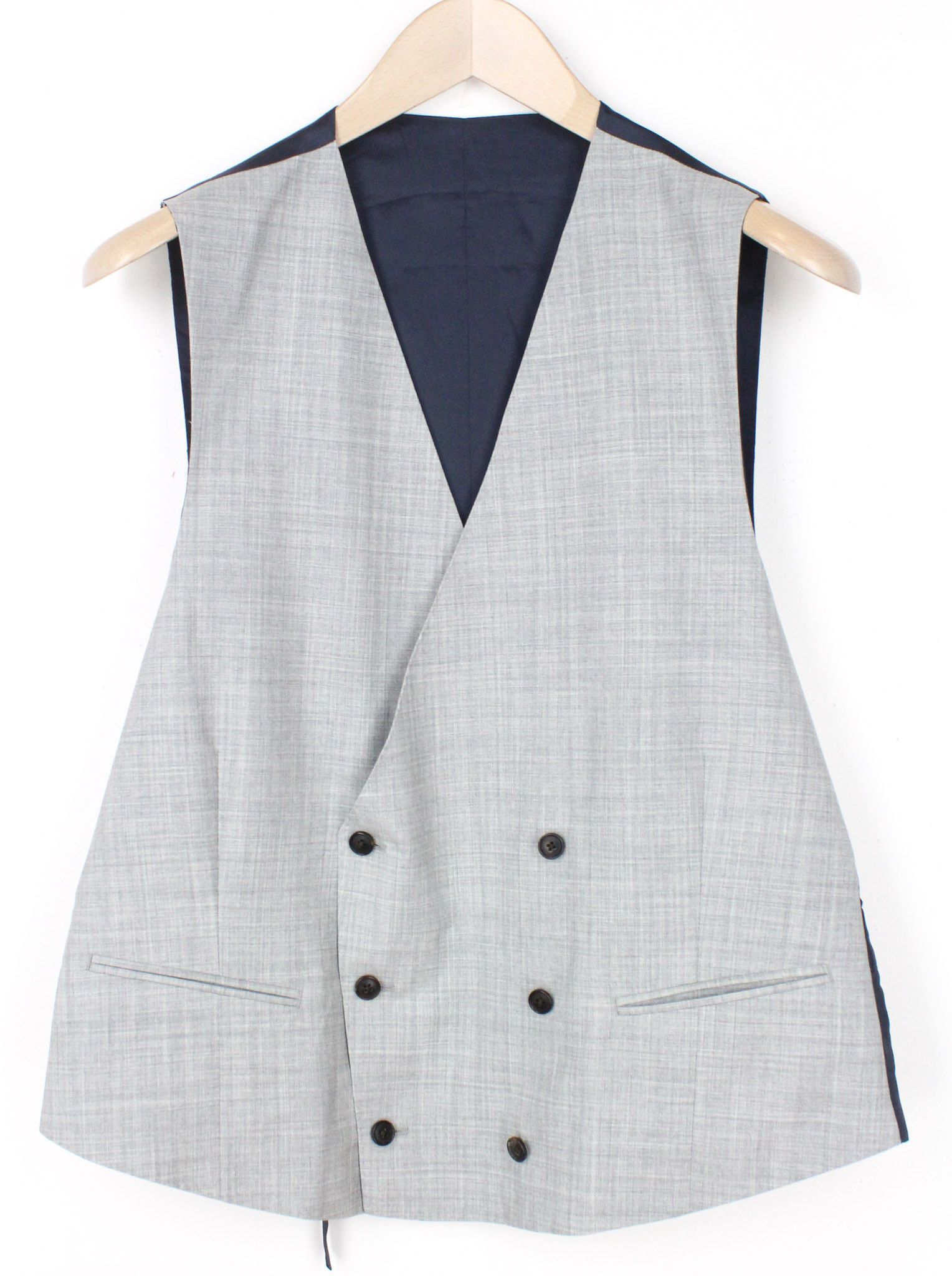 Suitsupply HAVANA PATCH UK42R Grey Wool S120s 3-Piece Slim 72242 Size 42R - 7 Thumbnail