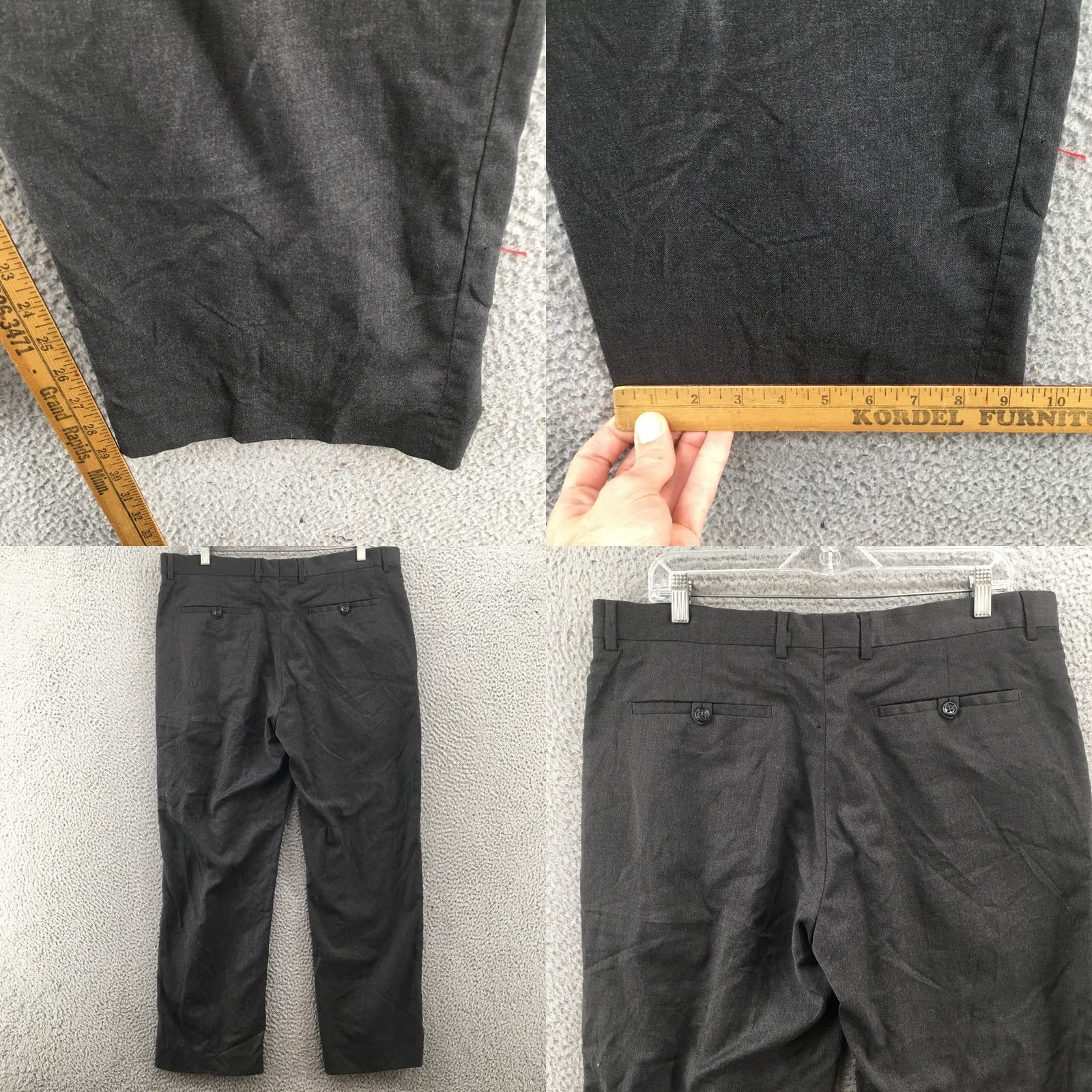 Banana Republic Banana Republic Gray Wool Dress Pants Womens 36/30 Mid Rise Flat Front Modern Classic Size 25" / US 0 / IT 36 - 8 Thumbnail