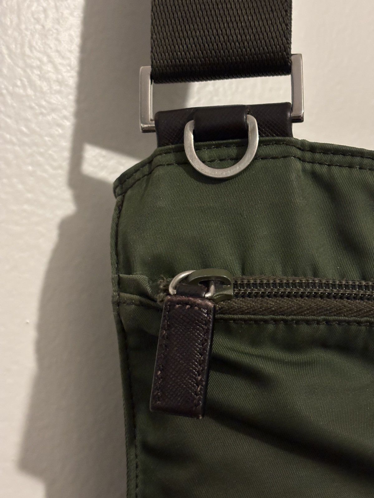 Prada Prada Olive Green Nylon Crossbody Bag Size ONE SIZE - 6 Thumbnail