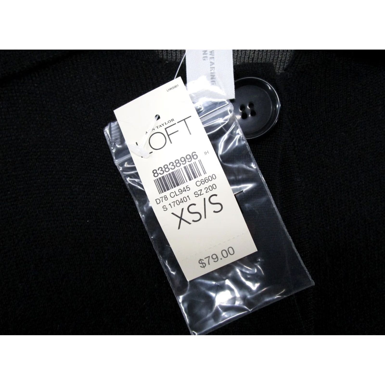 Loft LOFT Wool Blend Button Up Poncho Sweater Black XS/S Belted NEW Women Cardigan Knit Winter Fall Size XS / US 0-2 / IT 36-38 - 2 Thumbnail