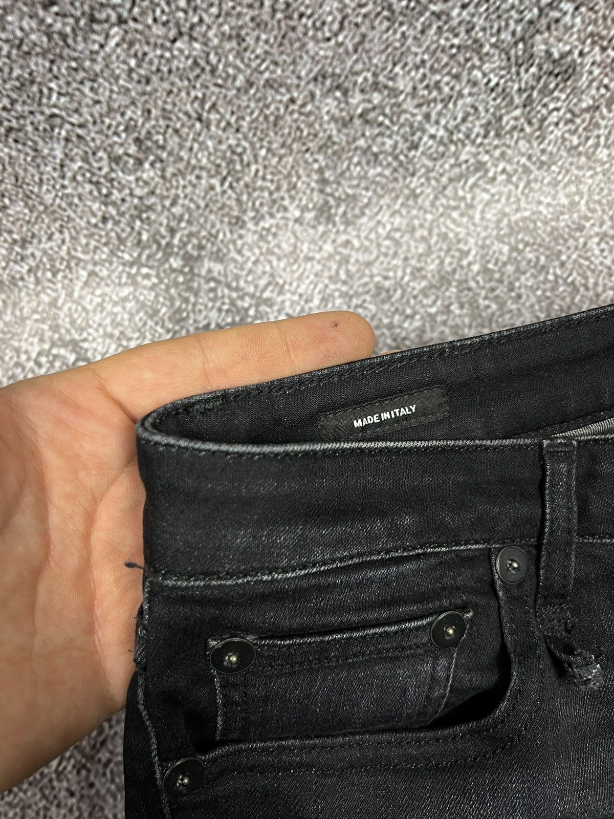 R13 R13 Kate skinny distressed denim pants dark moon Size 26" / US 2 / IT 38 - 6 Thumbnail