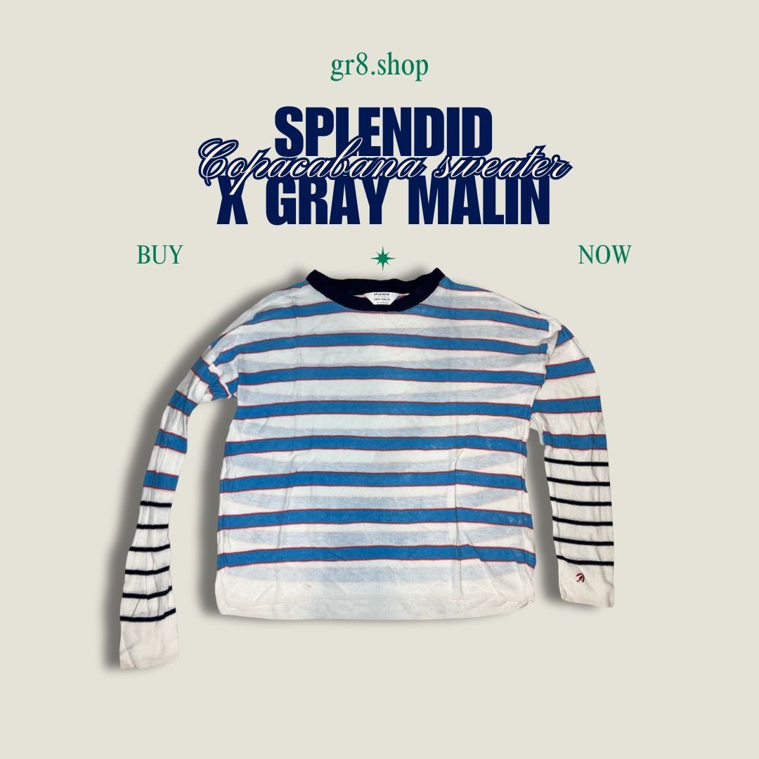Splendid Splendid X Gray Malin Striped Long Sleeve Sweater XS Cotton Size XS / US 0-2 / IT 36-38 - 1 Thumbnail