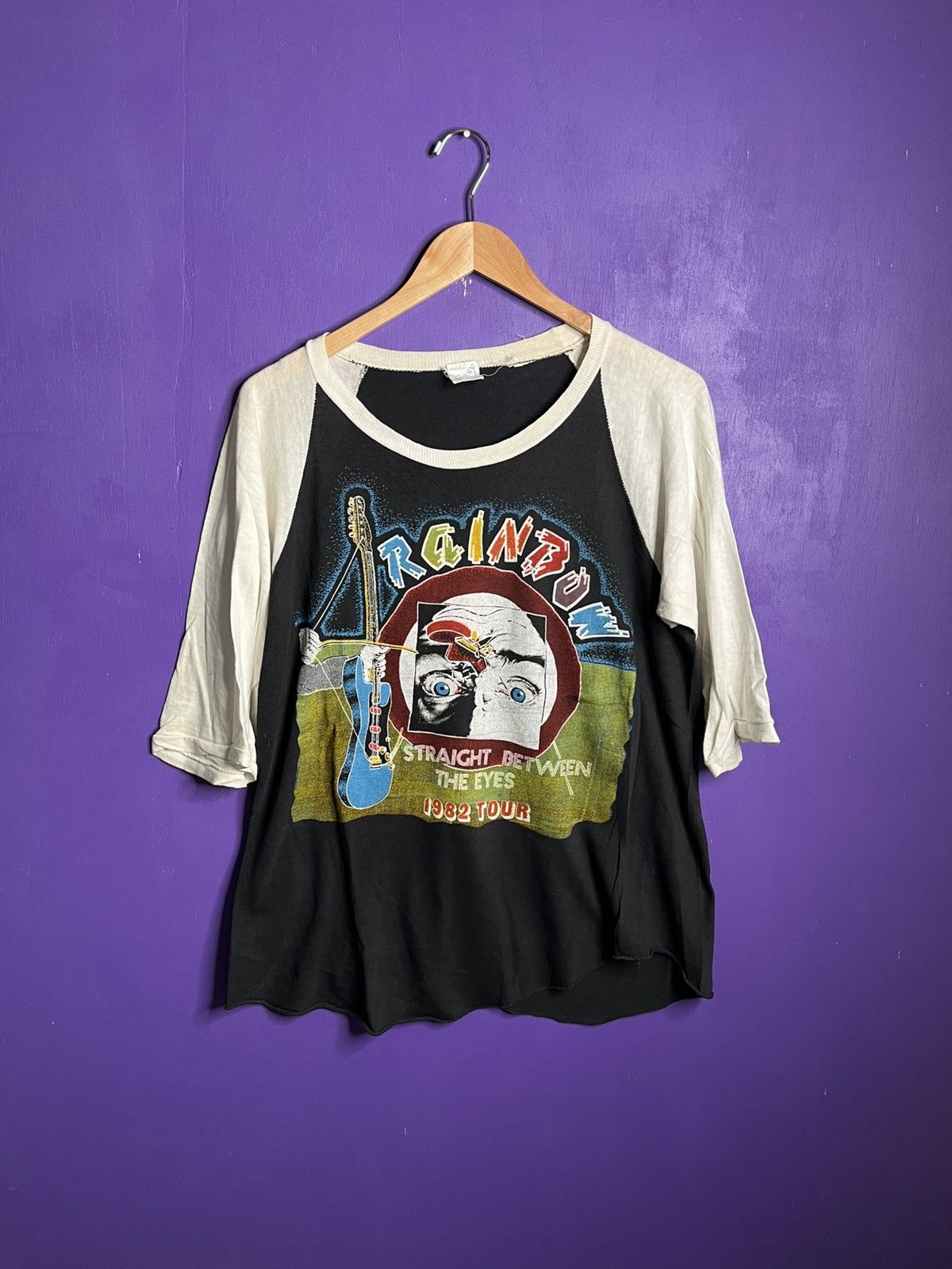 Band Tees × Vintage Vintage 1982 Scorpions between the eyes tour raglan t-shirt Size US L / EU 52-54 / 3 - 1 Thumbnail