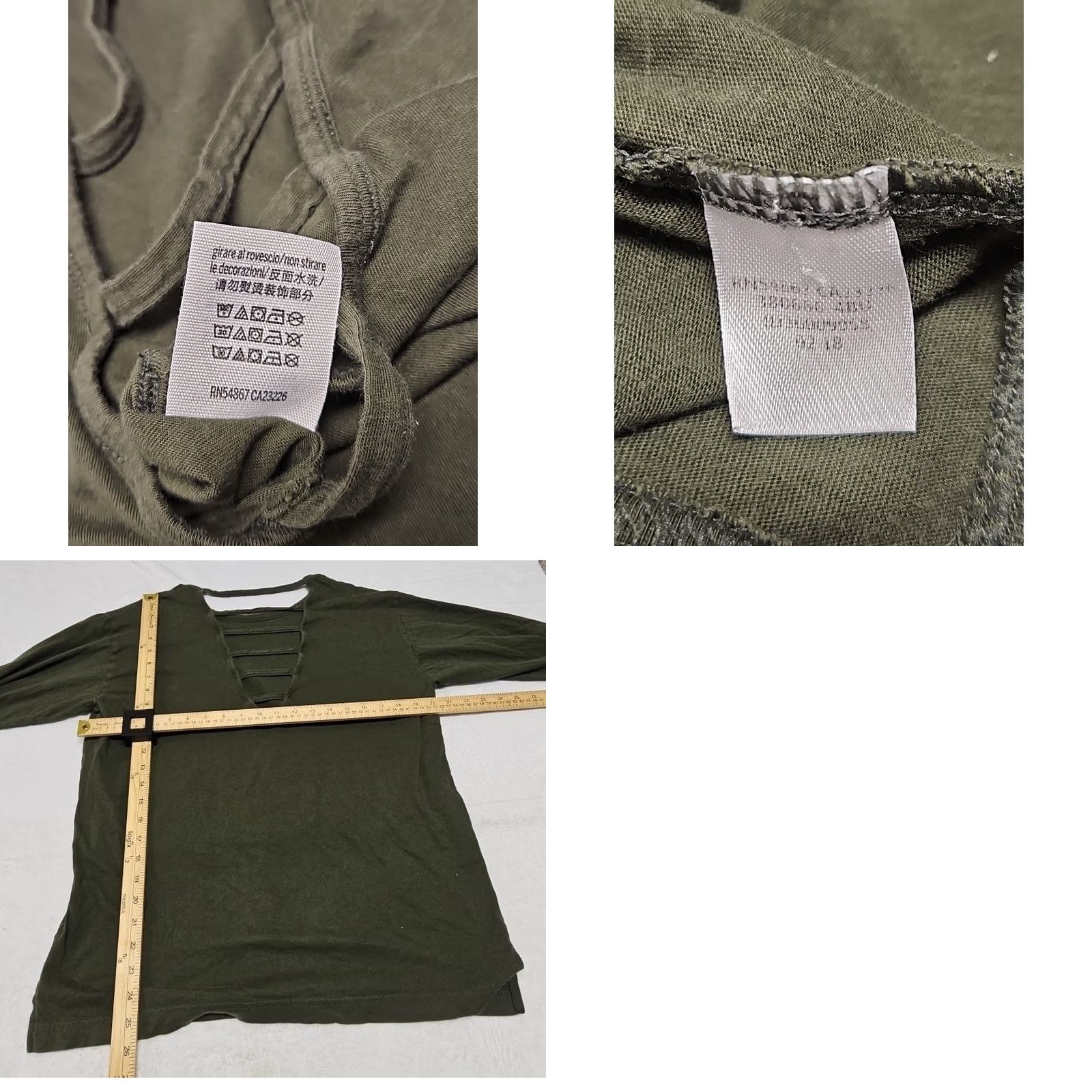 Vintage Victoria's Secret PINK Y2K Olive Green Long Sleeve Open Back Ladder Top Small Size L / US 10 / IT 46 - 8 Thumbnail