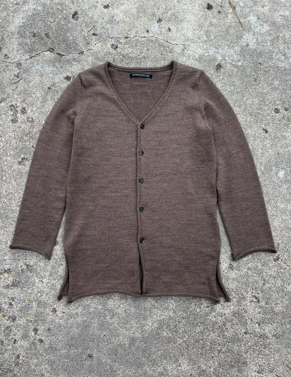Yohji Yamamoto Yohji Yamamoto Ys brown wool cardigan Size M / US 6-8 / IT 42-44 - 1 Thumbnail